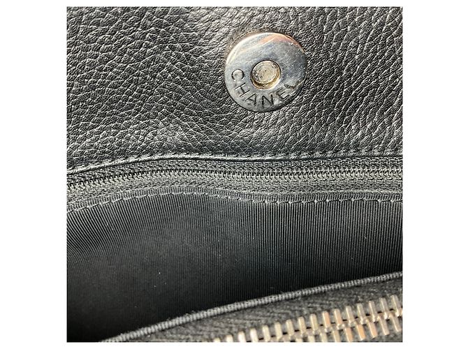 Borsa tote executive grande in pelle caviar Chanel nera / hardware argento Nero - vista 15