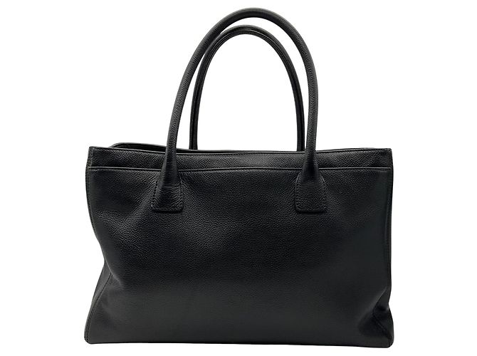 Borsa tote executive grande in pelle caviar Chanel nera / hardware argento Nero - vista 4