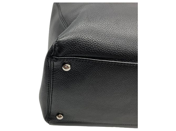 Borsa tote executive grande in pelle caviar Chanel nera / hardware argento Nero - vista 6
