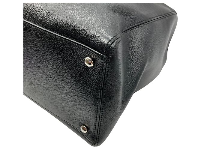Borsa tote executive grande in pelle caviar Chanel nera / hardware argento Nero - vista 7