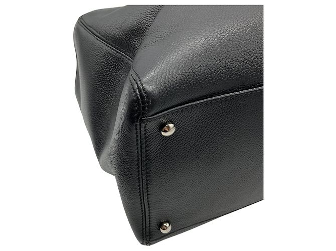 Borsa tote executive grande in pelle caviar Chanel nera / hardware argento Nero - vista 8