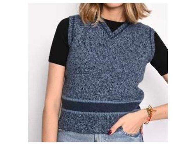 Suéter Sem Mangas Dior Azul - vista 4