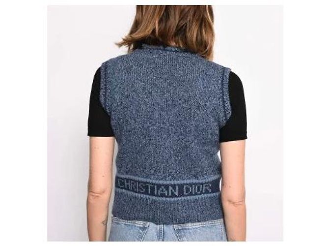 Suéter Sem Mangas Dior Azul - vista 6