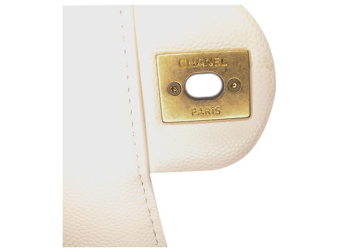 Chanel White CC Quilted Lambskin Round Moon Messenger Flap - view 7