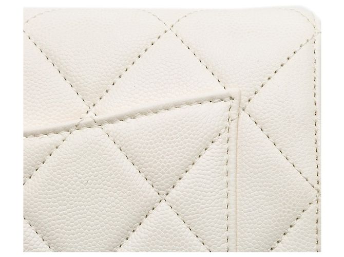 Chanel White CC Quilted Lambskin Round Moon Messenger Flap - view 9