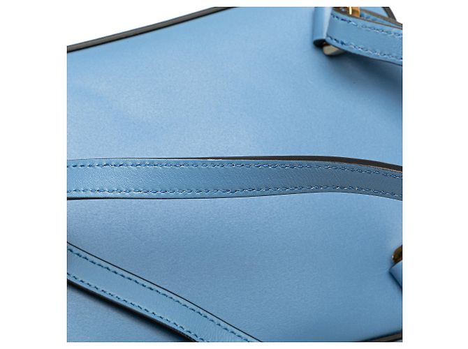 Bamboo Borsa mini in pelle di vitello blu con manico in bambù Gucci Blu chiaro - vista 8