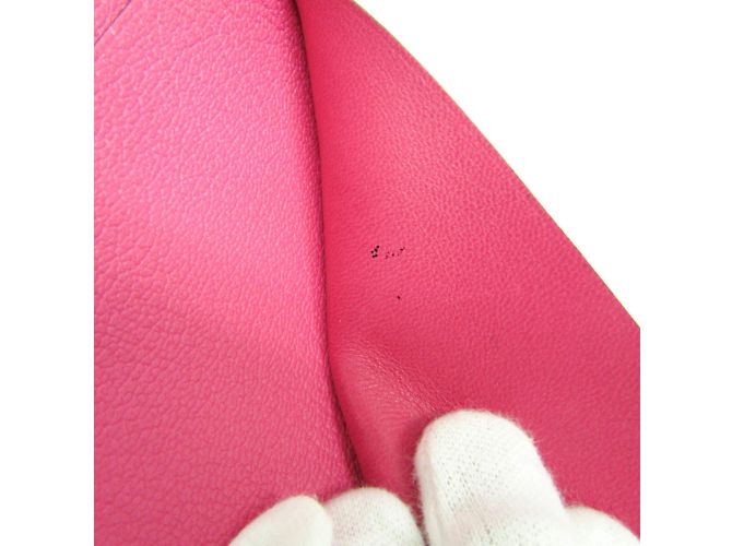 Cartera Larga para Mujer de Cuero de Cabra Evelyne de Hermès Rosa - vista 10