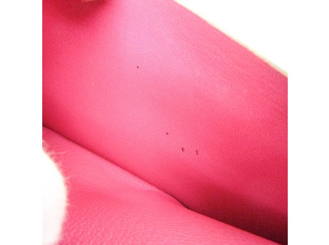 Cartera Larga para Mujer de Cuero de Cabra Evelyne de Hermès Rosa - vista 11