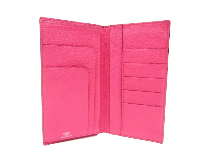 Cartera Larga para Mujer de Cuero de Cabra Evelyne de Hermès Rosa - vista 3