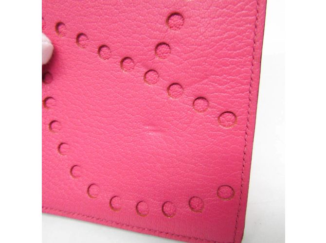 Cartera Larga para Mujer de Cuero de Cabra Evelyne de Hermès Rosa - vista 4