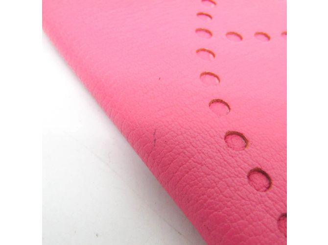 Cartera Larga para Mujer de Cuero de Cabra Evelyne de Hermès Rosa - vista 5