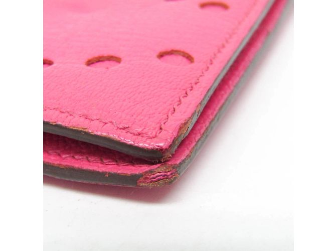 Cartera Larga para Mujer de Cuero de Cabra Evelyne de Hermès Rosa - vista 6