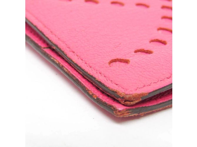 Cartera Larga para Mujer de Cuero de Cabra Evelyne de Hermès Rosa - vista 7