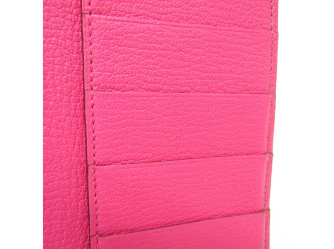 Cartera Larga para Mujer de Cuero de Cabra Evelyne de Hermès Rosa - vista 8