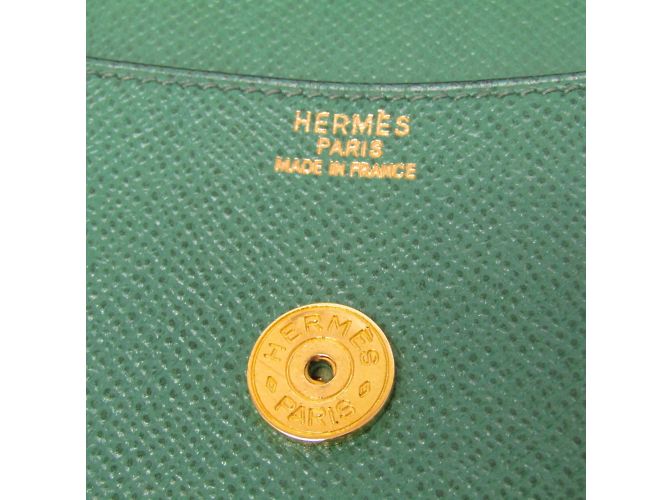 Hermès Clutch in pelle Rio di Hermes Verde - vista 10