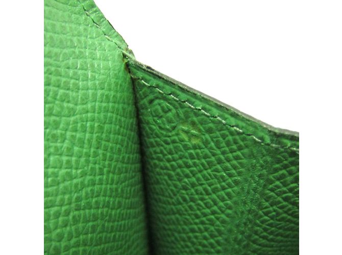 Hermès Clutch in pelle Rio di Hermes Verde - vista 11