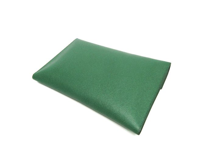 Hermès Clutch in pelle Rio di Hermes Verde - vista 3