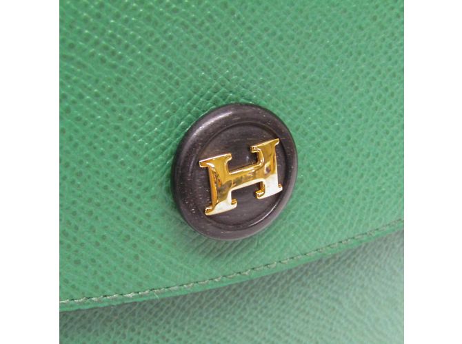 Hermès Clutch in pelle Rio di Hermes Verde - vista 9
