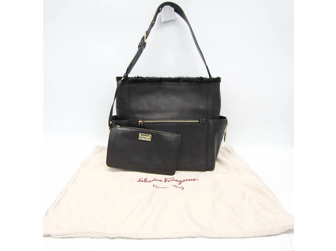 Damentasche aus Leder von Salvatore Ferragamo Schwarz - Ansicht 2