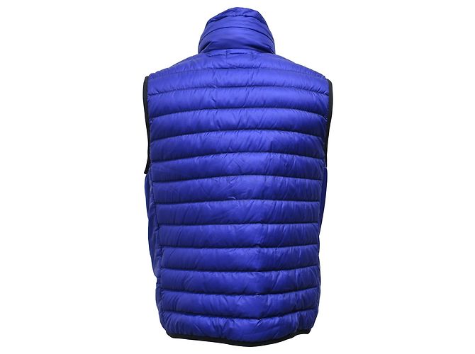 Blauer Polyamid-Daunenweste mit Compass-Patch von Stone Island - Ansicht 3