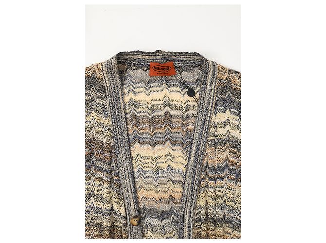 Missoni Zigzag Buttoned Cardigan in Multicolor Wool Multiple colors - view 10