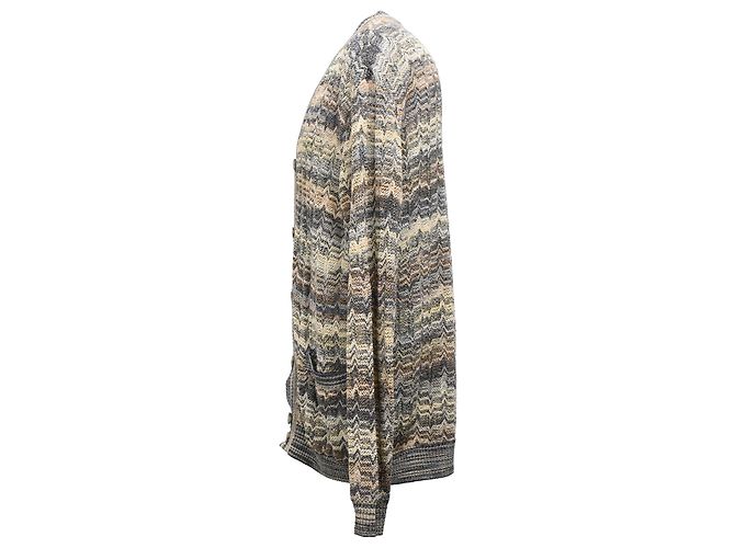 Missoni Zigzag Buttoned Cardigan in Multicolor Wool Multiple colors - view 2