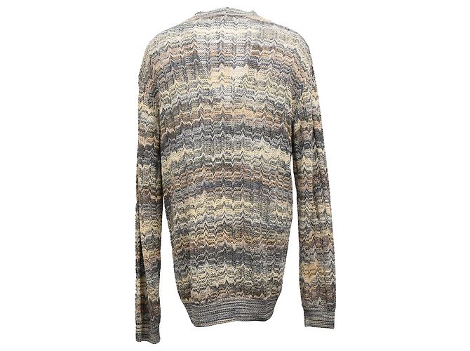Missoni Zigzag Buttoned Cardigan in Multicolor Wool Multiple colors - view 3