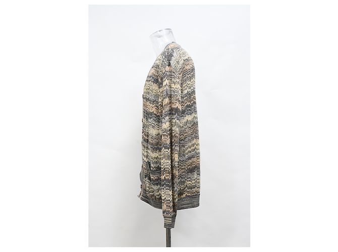 Missoni Zigzag Buttoned Cardigan in Multicolor Wool Multiple colors - view 7