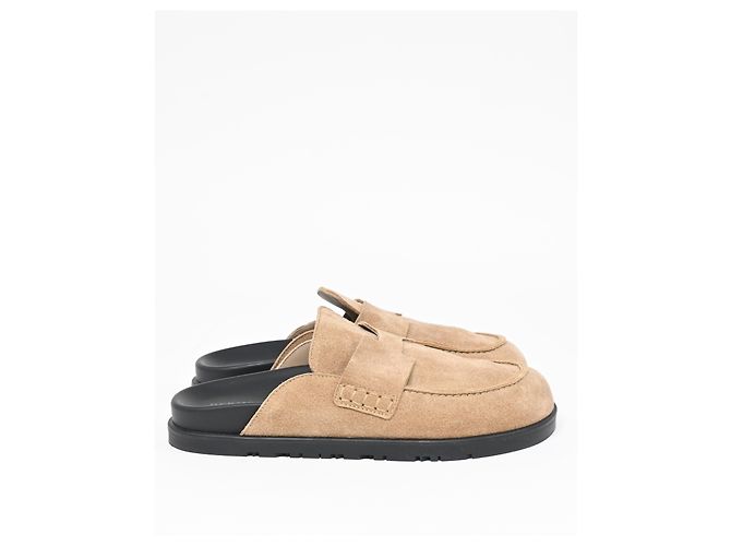 Mules Hermès Go in suede beige - vista 10