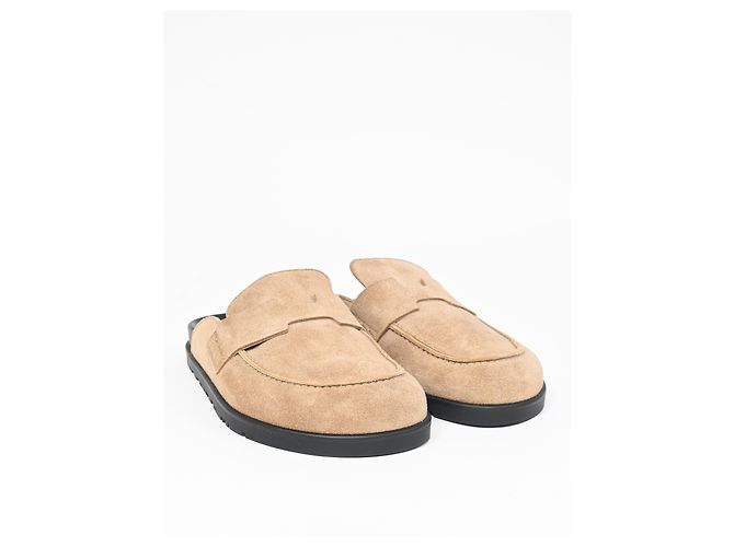 Mules Hermès Go in suede beige - vista 13