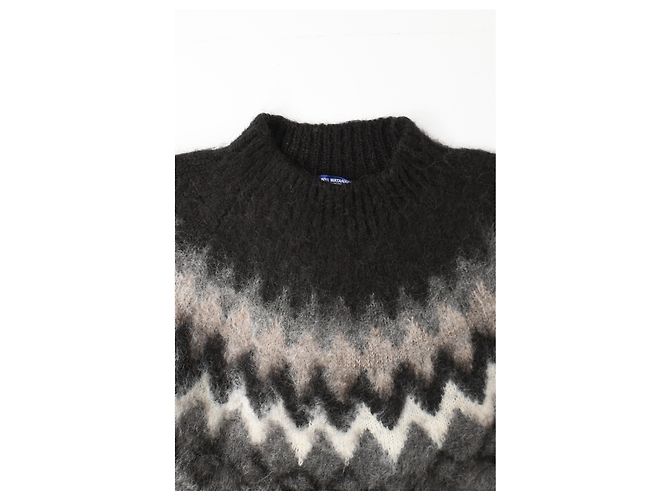 Suéter Zig Zag em lã cinza de Junya Watanabe - vista 10