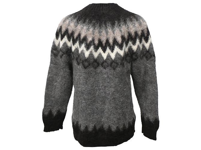Suéter Zig Zag em lã cinza de Junya Watanabe - vista 3