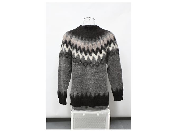 Suéter Zig Zag em lã cinza de Junya Watanabe - vista 6