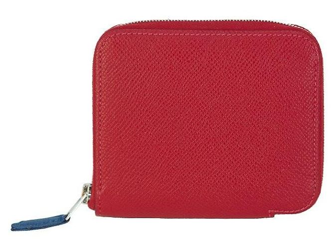 Mini portafoglio in seta Azap Compact di Hermès Rosso - vista 2
