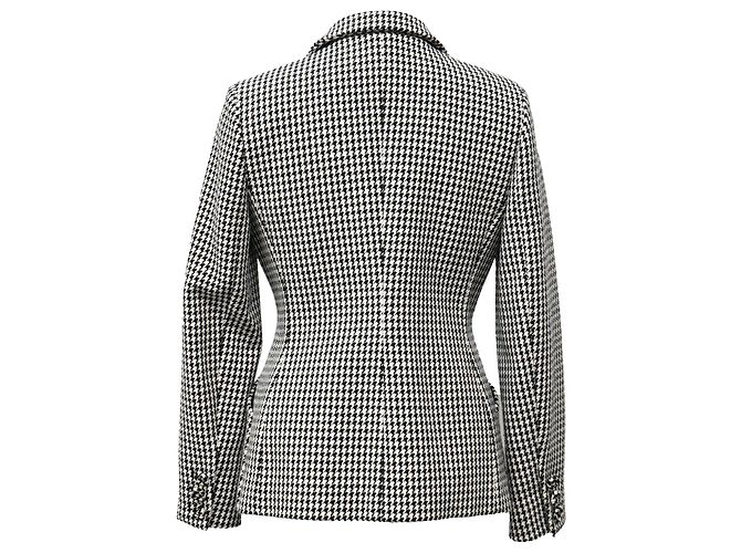 New Look Giacca Bar Dior Houndstooth 30 Montaigne in lana nera - vista 3