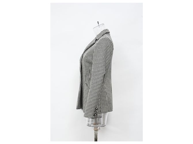 New Look Giacca Bar Dior Houndstooth 30 Montaigne in lana nera - vista 7
