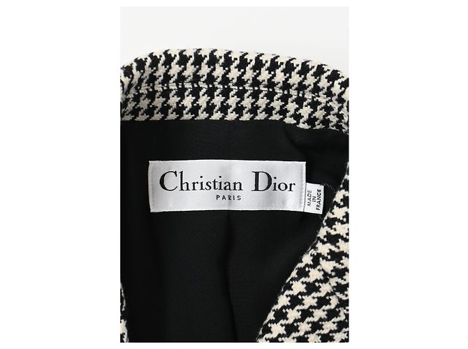 New Look Giacca Bar Dior Houndstooth 30 Montaigne in lana nera - vista 9
