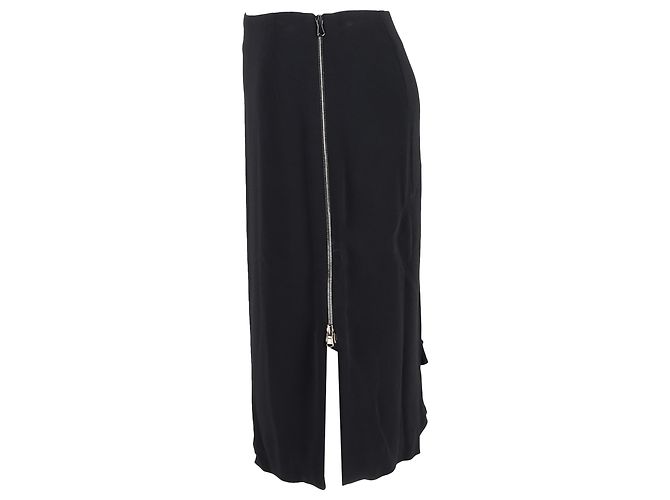 Autre Marque Gonna midi con zip laterale Antonio Berardi in rayon nero - vista 2