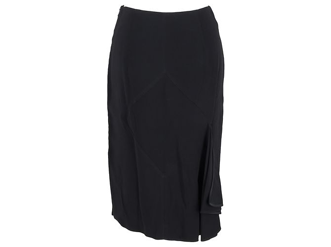 Autre Marque Gonna midi con zip laterale Antonio Berardi in rayon nero - vista 3