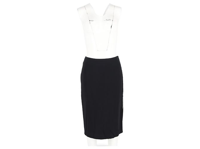 Autre Marque Gonna midi con zip laterale Antonio Berardi in rayon nero - vista 4