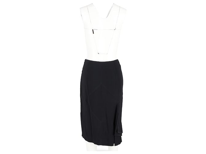Autre Marque Gonna midi con zip laterale Antonio Berardi in rayon nero - vista 6