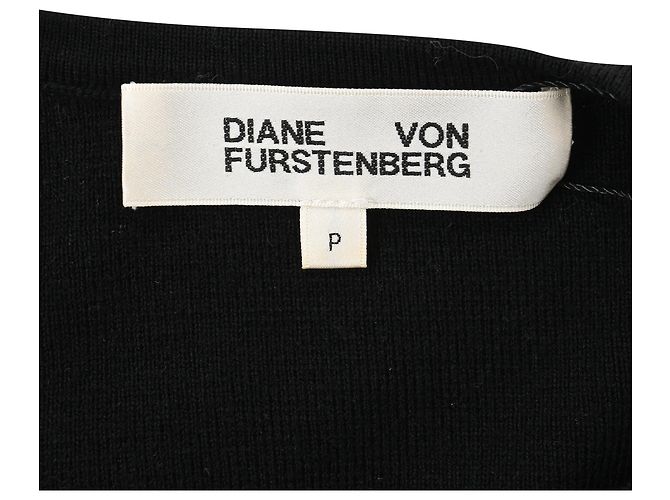 Schwarzer Wollpullover mit Rückenausschnitt von Diane Von Furstenberg - Ansicht 4