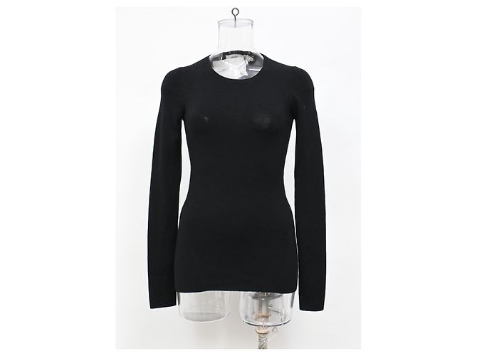 Schwarzer Wollpullover mit Rückenausschnitt von Diane Von Furstenberg - Ansicht 6