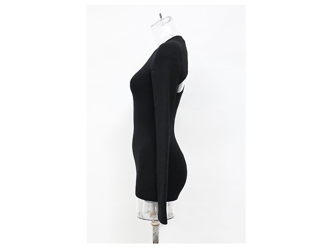 Schwarzer Wollpullover mit Rückenausschnitt von Diane Von Furstenberg - Ansicht 7