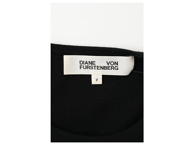Schwarzer Wollpullover mit Rückenausschnitt von Diane Von Furstenberg - Ansicht 9