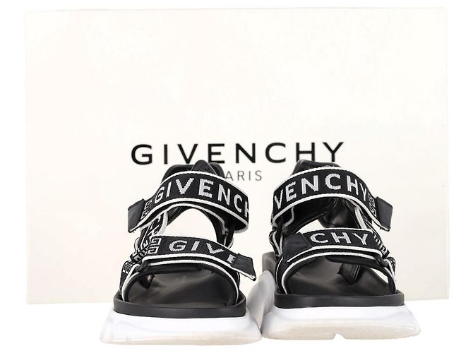 Sandales Jaw Givenchy en cuir noir - vue 2