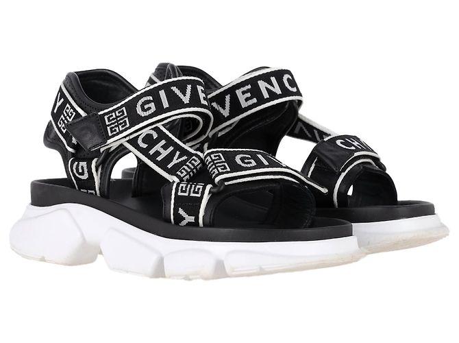 Sandales Jaw Givenchy en cuir noir - vue 5