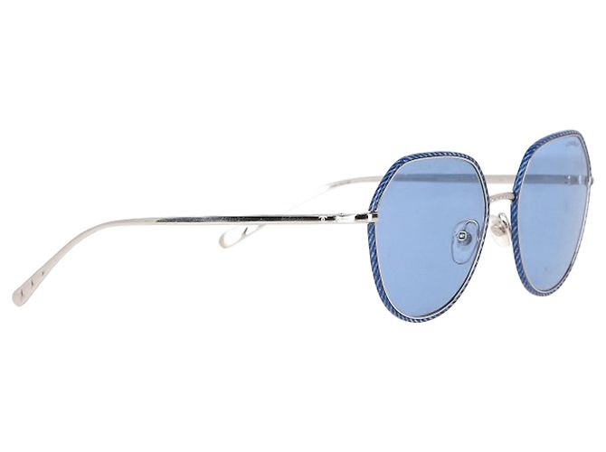 Timeless Gafas de sol redondas Chanel 4251 en metal plateado Plata - vista 2
