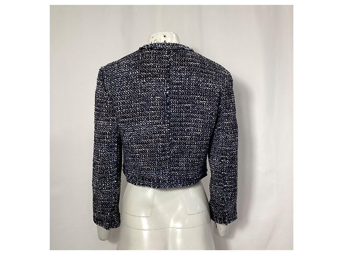 Giacca Tweed Theory in acrilico blu navy - vista 10