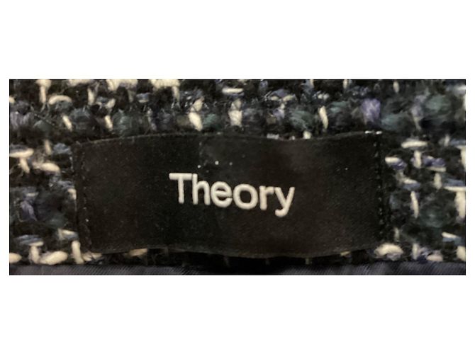 Giacca Tweed Theory in acrilico blu navy - vista 11